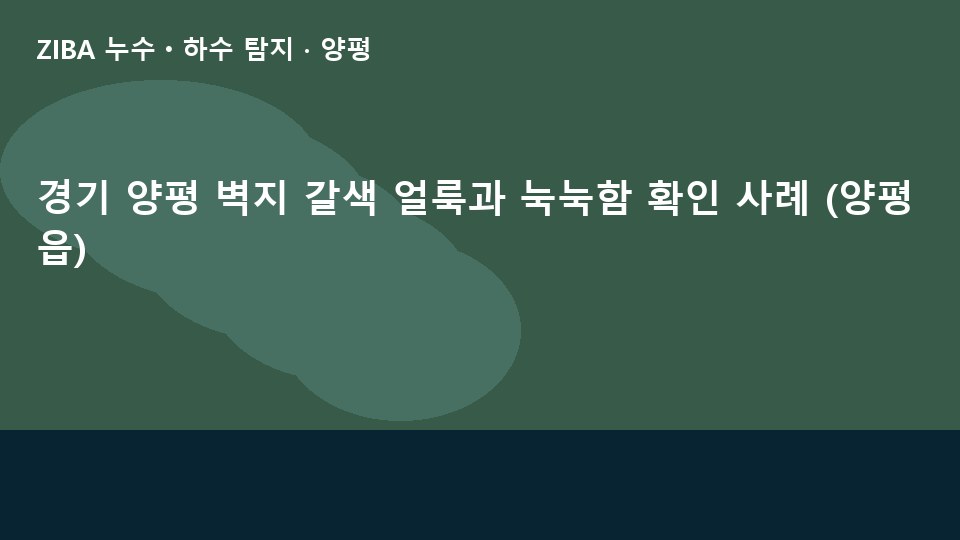 경기 양평 벽지 갈색 얼룩과 눅눅함 확인 사례 (양평읍)
