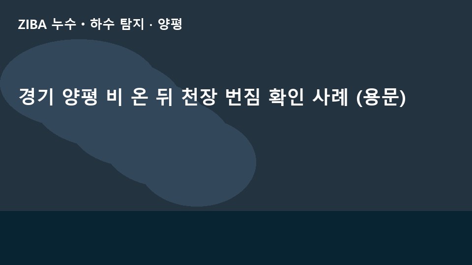 경기 양평 비 온 뒤 천장 번짐 확인 사례 (용문)